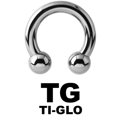 Anodized Titanium Circular Barbell Orecchio