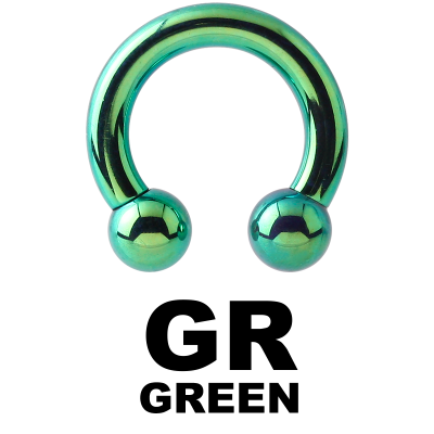 Anodized Titanium Circular Barbell Orecchio