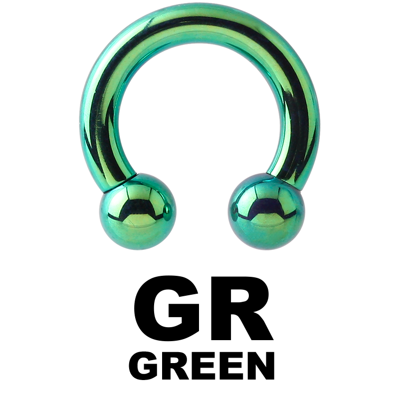 Anodized Titanium Circular Barbell Orecchio