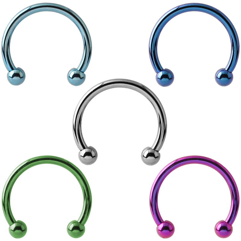 Anodized Titanium Micro Circular Barbell Orecchio