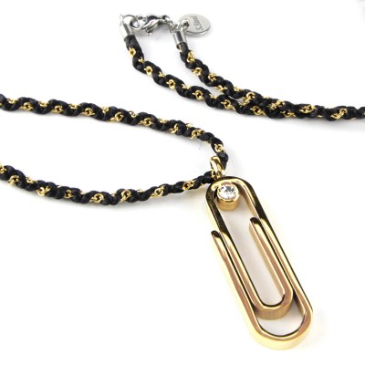 Long Necklace with Paper Clip Collane e Pendenti