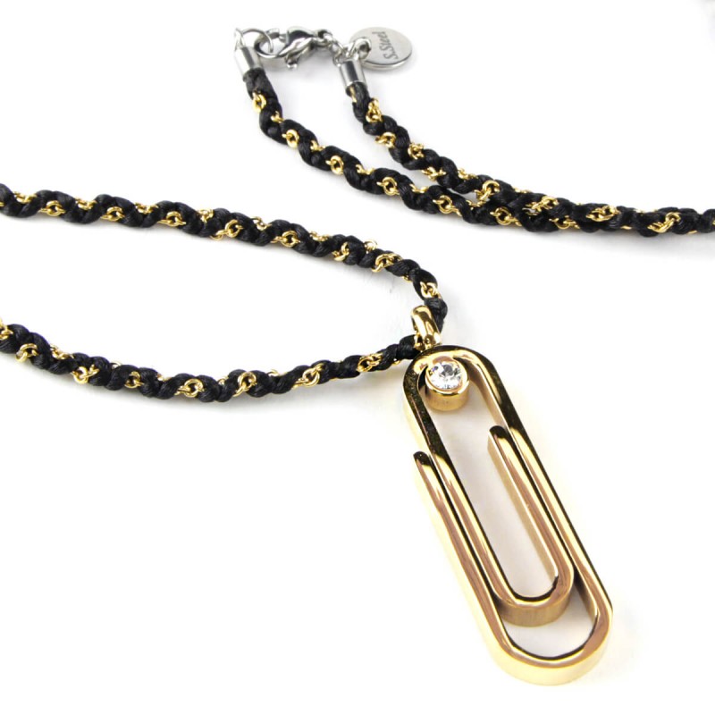 Long Necklace with Paper Clip Collane e Pendenti
