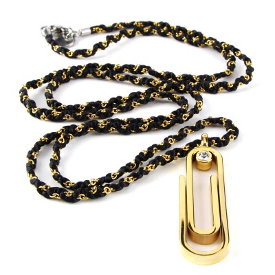 Long Necklace with Paper Clip Collane e Pendenti