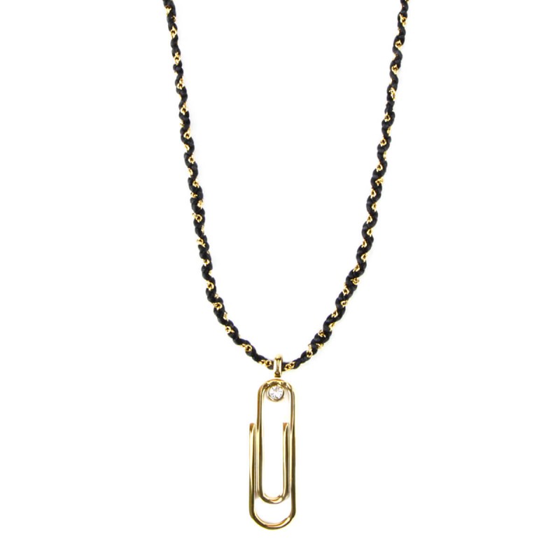 Long Necklace with Paper Clip Collane e Pendenti