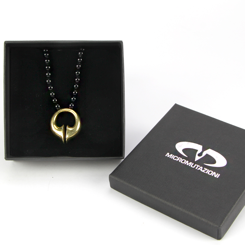 Onyx Necklace with Brass Element Collane e Pendenti