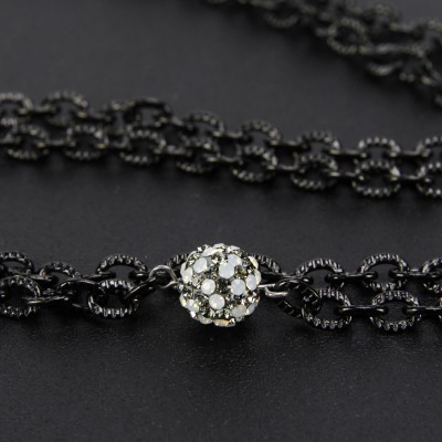 Bone Carved Wing Necklace w. BK Chain (80cm) Collane e Pendenti