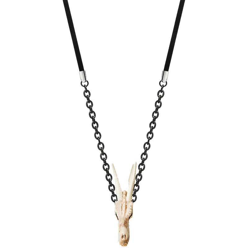 Necklace with Bone and Swarovski Crystal Necklaces & Pendants
