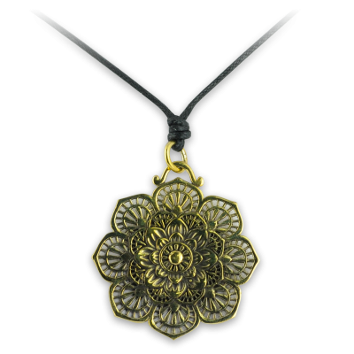 Necklace with Brass Tribal Pendant Collane e Pendenti