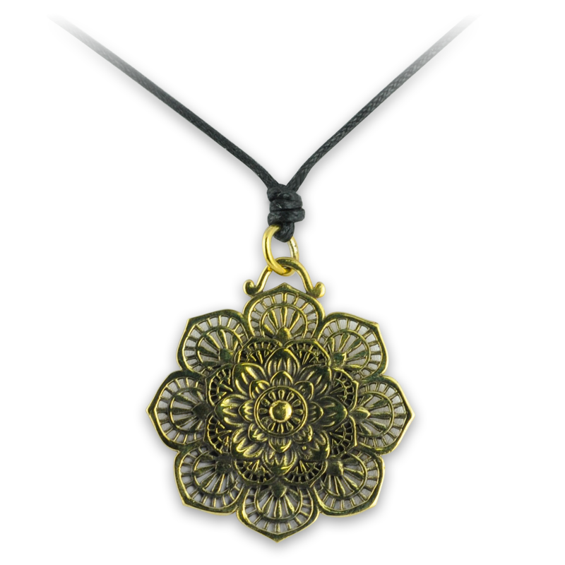 Necklace with Brass Tribal Pendant Collane e Pendenti