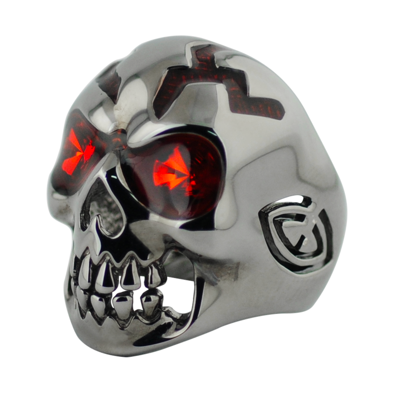 Skull Ring with Crystal and Enamel Anelli Skull Ring with Crystal and Enamel Anelli