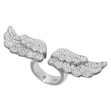 Crystal Angel Wings Ring