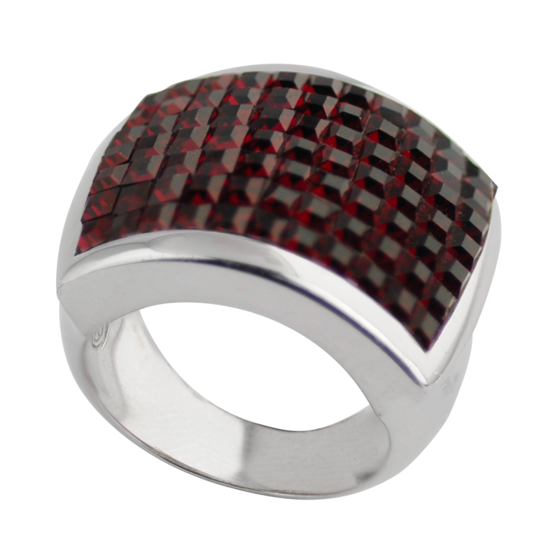 Crystal Square Ring Anelli