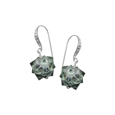 Crystal Hedgehog Earrings Orecchini Crystal Evolution