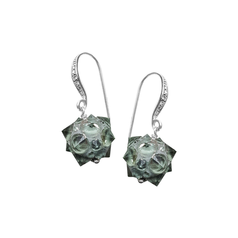 Crystal Hedgehog Earrings Orecchini Crystal Evolution