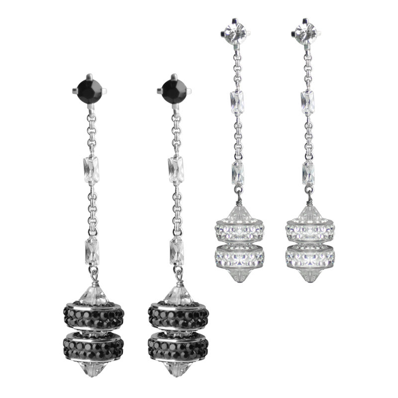 Crystal Sleek Donut Earrings Orecchini Crystal Evolution