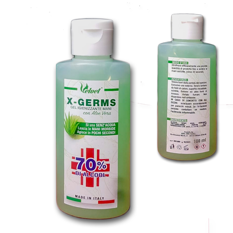 X-Germs Hand Sanitizing Gel with Green Aloe Cure and Disinfection X-Germs Hand Sanitizing Gel with Green Aloe Cure and Disinfection