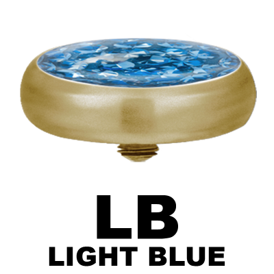 Microdermal Crystal Disc Gold PVD Sfere e Componenti