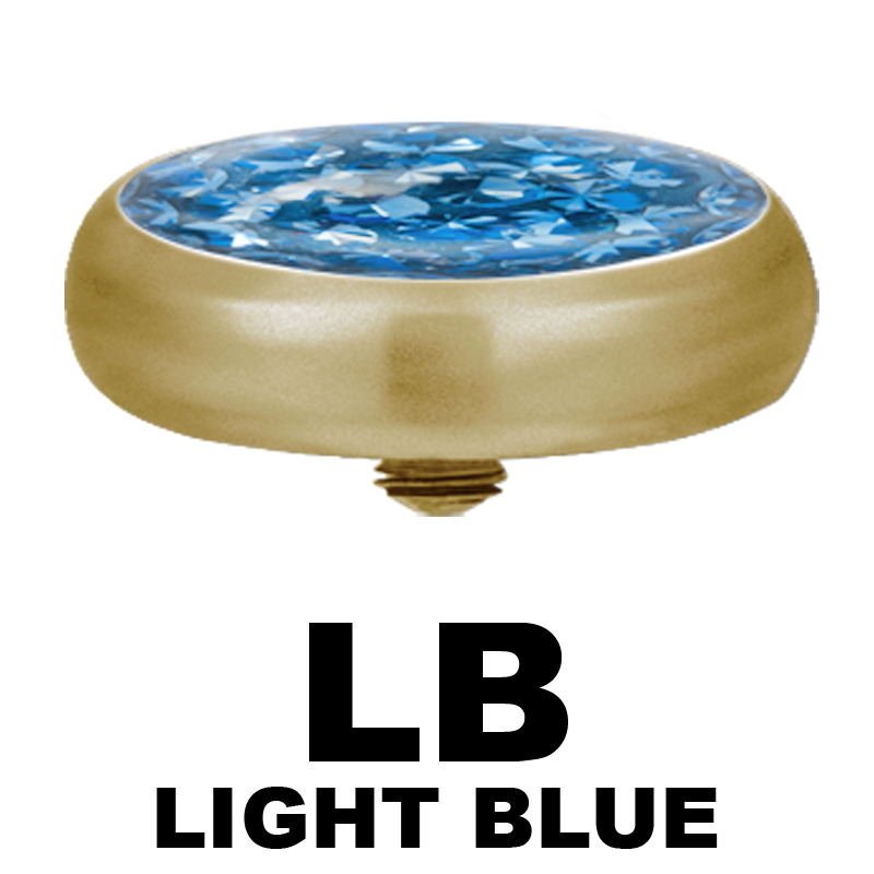 Microdermal Crystal Disc Gold PVD Sfere e Componenti