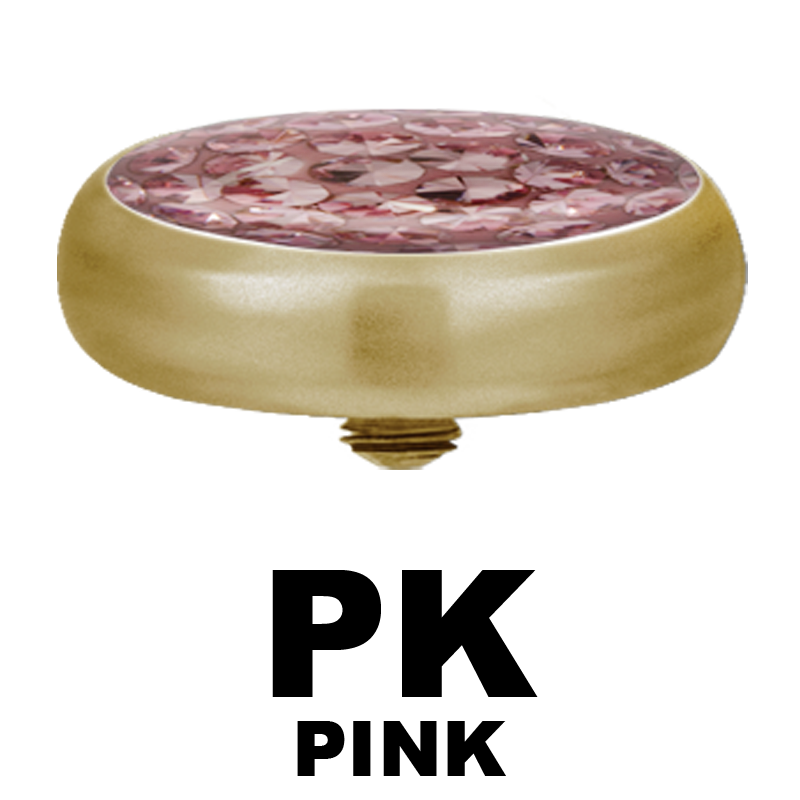 Microdermal Crystal Disc Gold PVD Sfere e Componenti