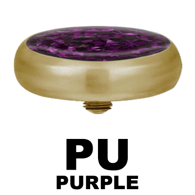 Microdermal Crystal Disc Gold PVD Sfere e Componenti