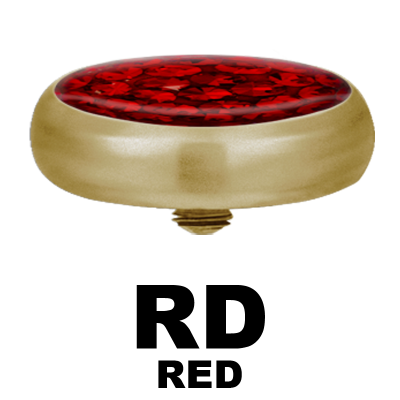 Microdermal Crystal Disc Gold PVD Sfere e Componenti