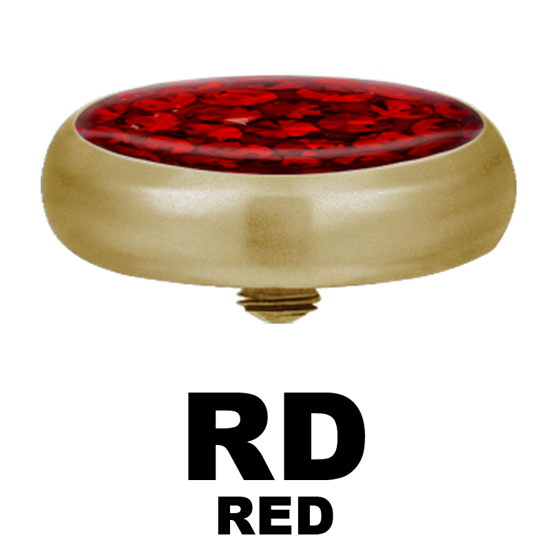 Microdermal Crystal Disc Gold PVD Sfere e Componenti