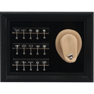 Tattooable Tongue Body Parts Display For Barbells (15+2) 21*16cm Jewellery Displays