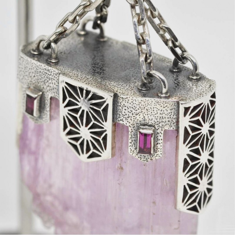 Kunzite and Pink Tourmaline Silver Pendants (price for pair) Nuovi prodotti