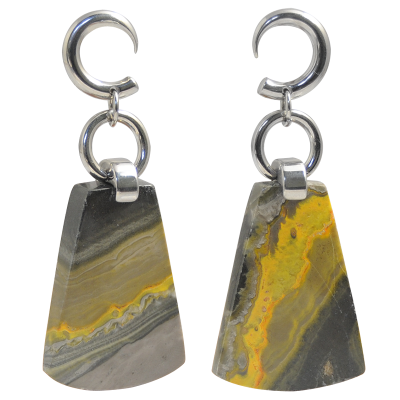 Bumblebee Jasper Pendants (price for pair) Orecchio