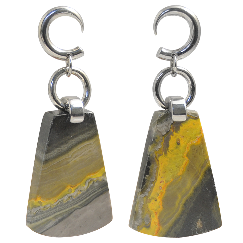 Bumblebee Jasper Pendants (price for pair) Orecchio