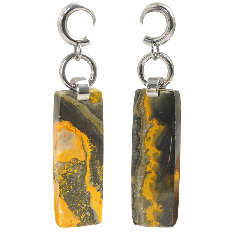 Bumblebee Jasper Pendants (price for pair) Orecchio