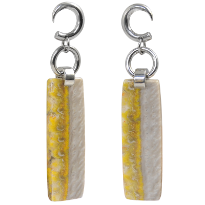 Bumblebee Jasper Pendants (price for pair) Orecchio