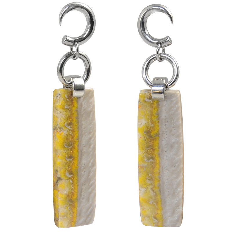 Bumblebee Jasper Pendants (price for pair) Orecchio