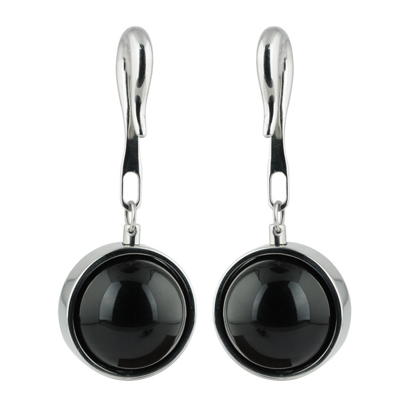 Onyx Stone Steel Weights (Price for Pair) Orecchio