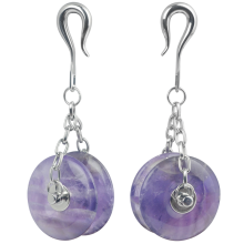 Amethyst Rollerblade Stone Weights (price for pair)