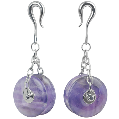 Amethyst Rollerblade Stone Weights (price for pair) Orecchio