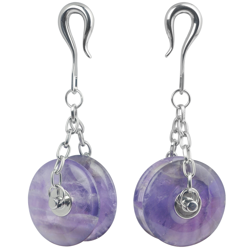 Amethyst Rollerblade Stone Weights (price for pair) Orecchio