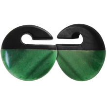 Ebony and Aventurine Weights (Price for Pair)