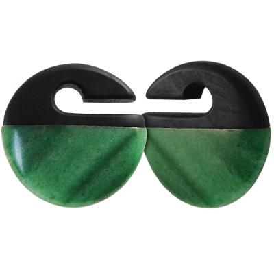 Ebony and Aventurine Weights Orecchio