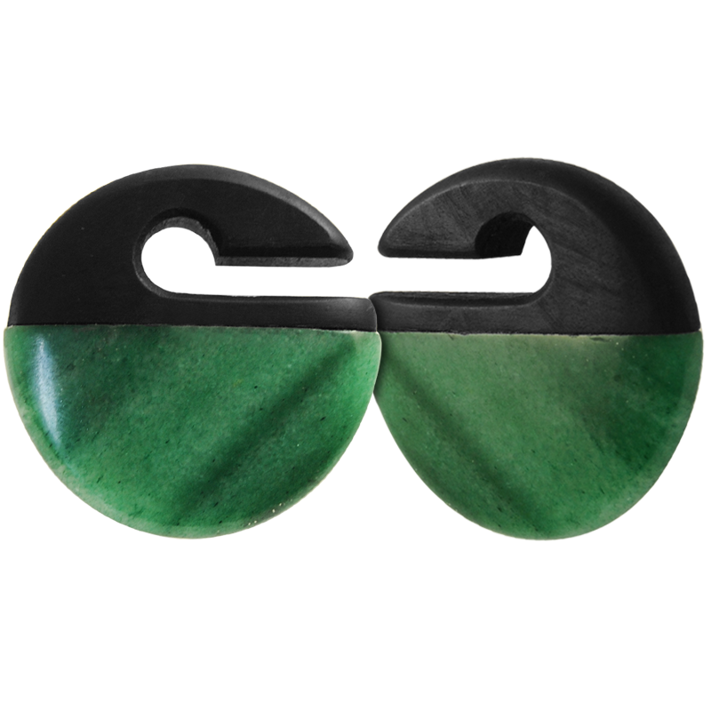 Ebony and Aventurine Weights Orecchio