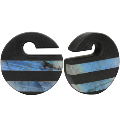 Ebony and Labradorite Weights (Price for Pair) Orecchio
