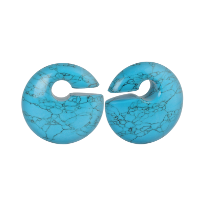 Small Eclipse Stone Weight Chinese Turquoise (Price for Pair) Orecchio