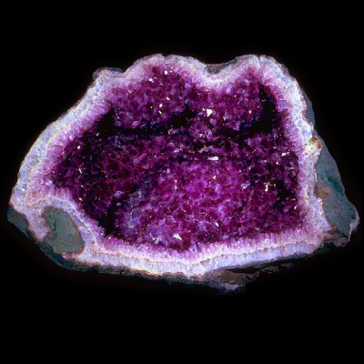 Bolivian Geode Amethyst in Brass set Pendant (price for pair) Orecchio