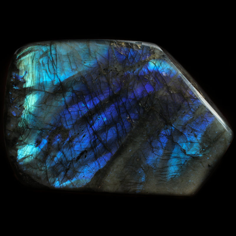 Ebony and Labradorite Weights (Price for Pair) Orecchio