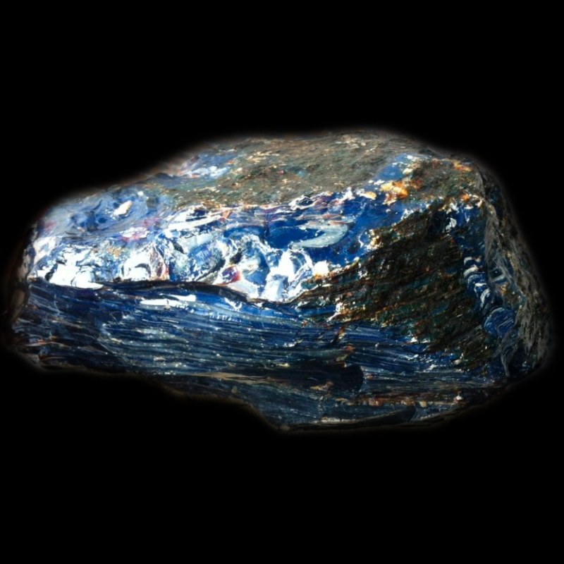 Sumatra Blue Amber Convex Plug (Price for Pair) Orecchio