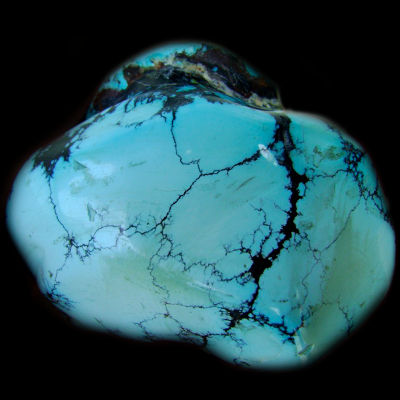 Large Eclipse Stone Weights Chinese Turquoise (price for pair) Orecchio