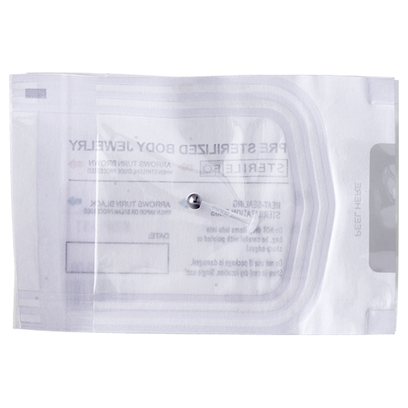 Sterlized Bioplast Micro Labrets with Titanium Ball (box 10 pcs) Gioielleria Sterile