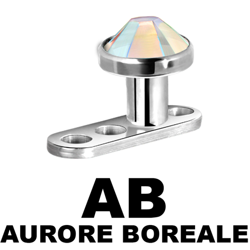 Sterilized Titanium Microdermal with Jewelled Disk Gioielleria Sterile