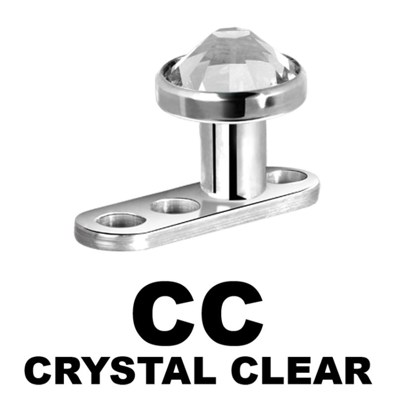 Sterilized Titanium Microdermal with Jewelled Disk Gioielleria Sterile