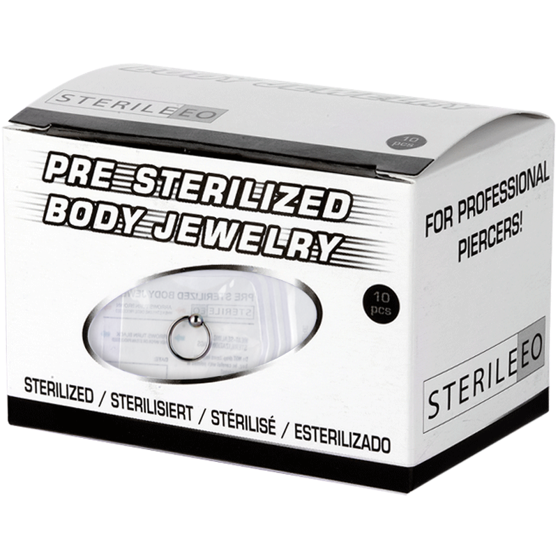 Sterilized Titanium Ball Closure Ring (box 10pcs) Gioielleria Sterile